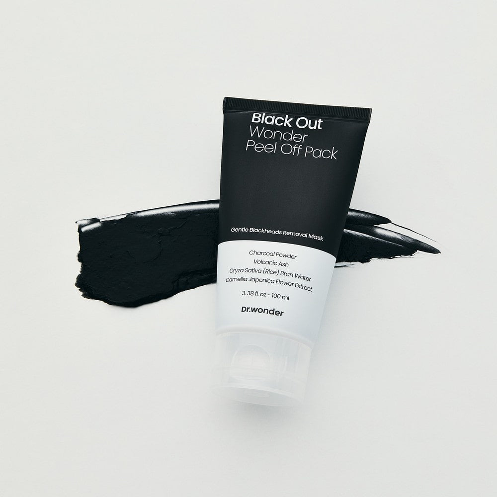 Dr. Wonder's Charcoal Peel-Off Mask, suitable for all skin types. Our natural formula effectively removes dead cells, draws out oils, and eliminates toxins, revealing fresh and soft skin.