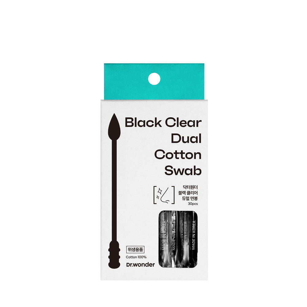 Black Clear Daul Cotton Swab