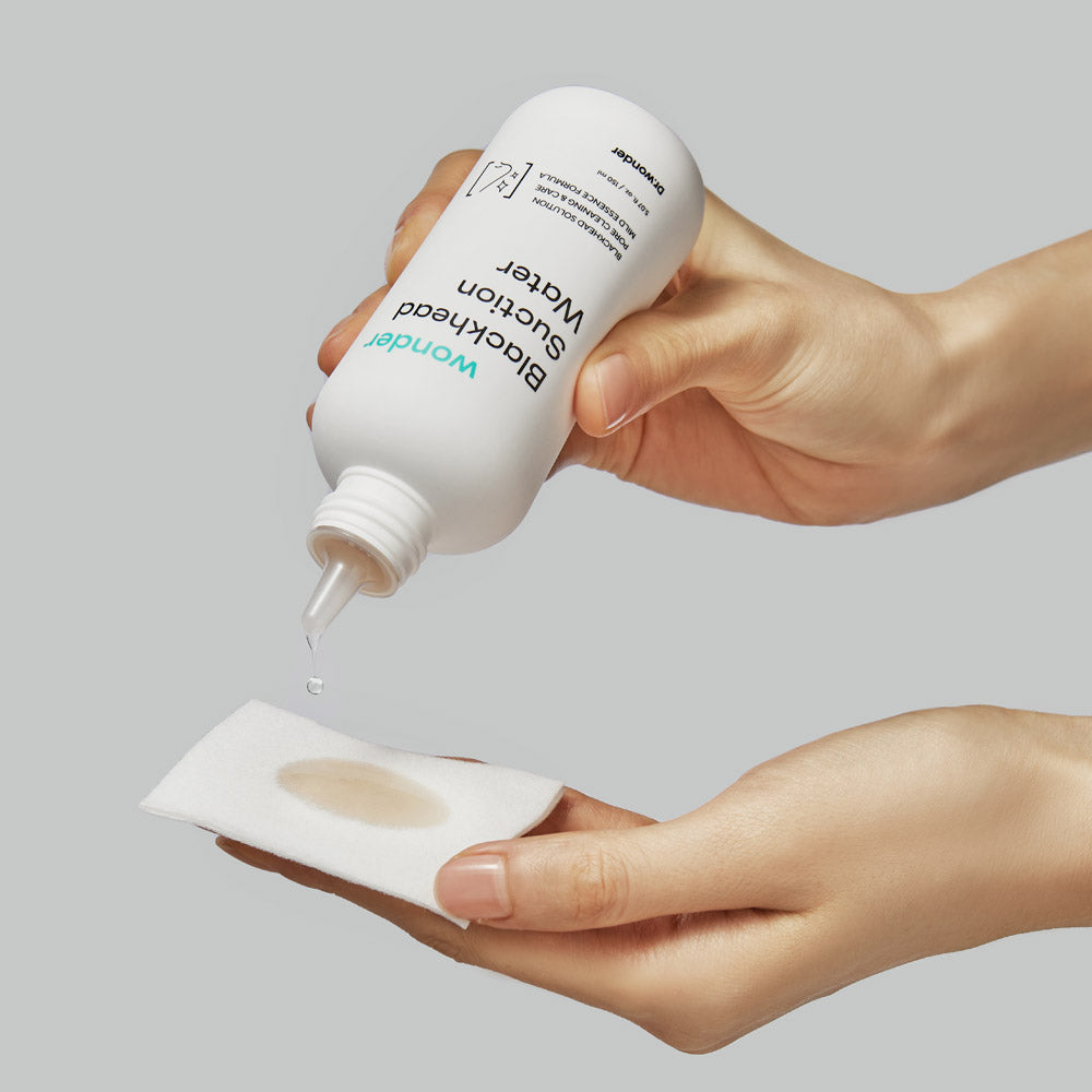 Dr. Wonder's Blackhead Suction Water offers an easy solution for removing black and whiteheads without harmful squeezing or popping techniques.