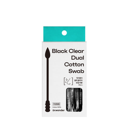 Black Clear Daul Cotton Swab